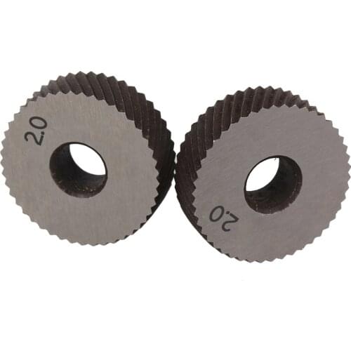 1 Pair 2.0mm Gear Hob Wheel Knurled Wheel Knife Textured Knurled Lathe Embossing wheel Machine Tools Accessories