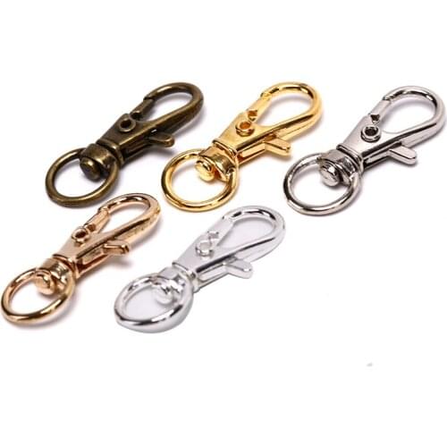 10pc Swivel Lobster Leather Bag Handbag Purse Shoulder Strap Belt Clasp Clip Buckle Keychain Key Ring Collar Snap