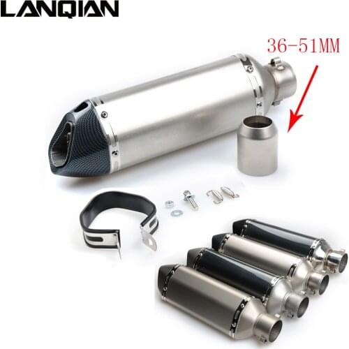 38- 51MM Carbon fiber Motorcycle Escape Modified Muffle Exhaust Pipe for BMW R1200S R1200ST R1200GS R1200GS HP2 K1600 GT/GTL