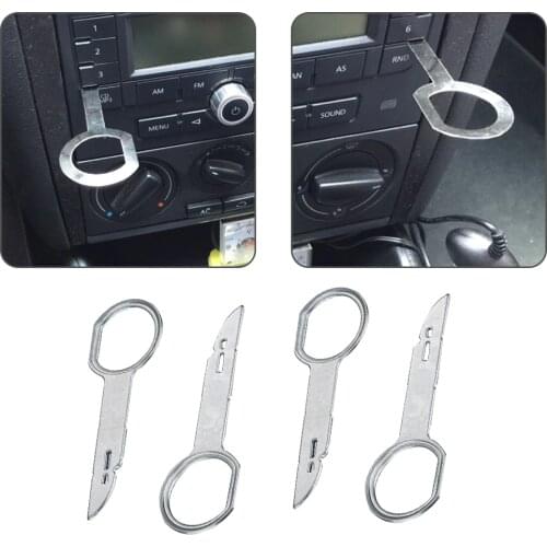 4pcs/car audio CD key disassembly tool For VW Audi Ford Focus CD Stereo Radio Audio Removal Release Keys Tool T