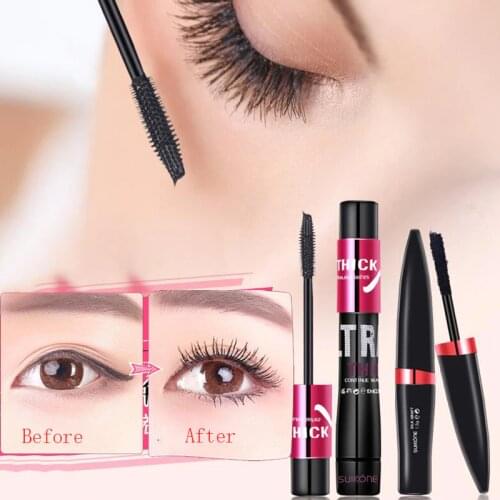 4D Silk Fiber Mascara Makeup Rimel Curling Mascara Waterproof Lengthening Fiber Mascara Volume Express Maquiagem 4D Mascara
