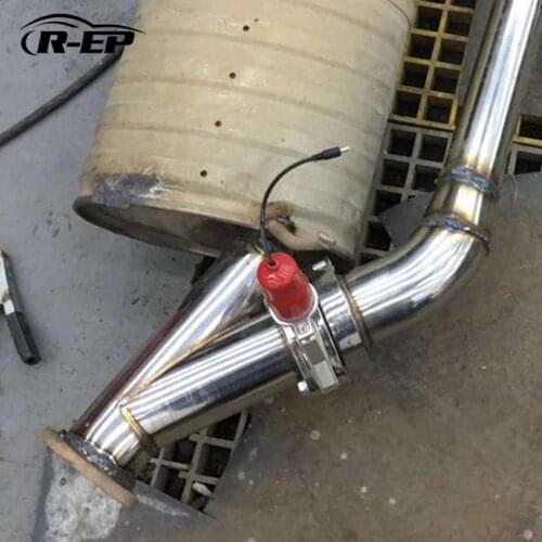 57MM Automobile 304 Stainless Steel Electric Trim Exhaust Valve with Trim Exhaust Dump Remote Control Switch Kit Car Styling