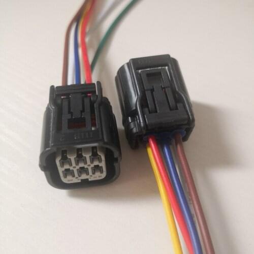 6 Pin/Way Female Taillight Lamp Connector Sumitomo HVG 040 Plug Wire Harness Cable Pigtail For Honda Motorcycle 6189-7040