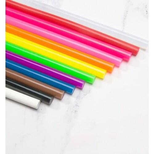 7mm/10PCS color hot melt glue stick DIY handmade household hot melt glue gun accessories