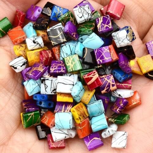 Many Colors Square Beads Seedbeads for DIY Jewelry Bracelets Making 2 Holes 5*5*2MM Jewelry Fitting Wholesale Price