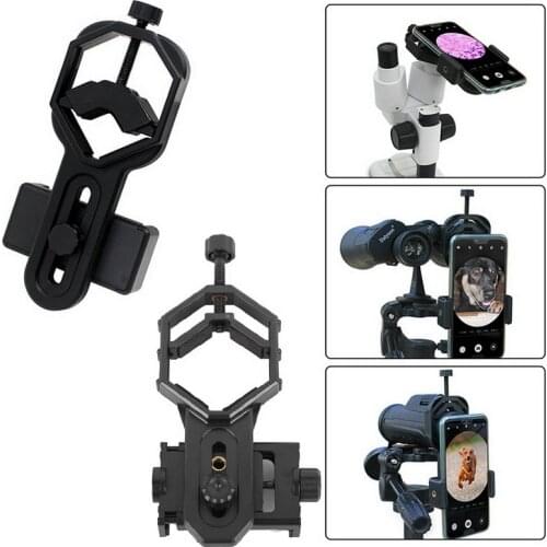 Black New Universal Mobile Phone Adapter Clip Bracket Holder Mount Microscope Telescope Accessories Whosale&DropShip