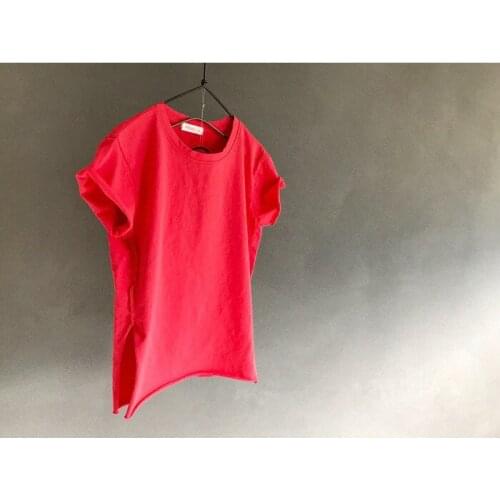 Childrens clothing split long long fashion casual T-shirt