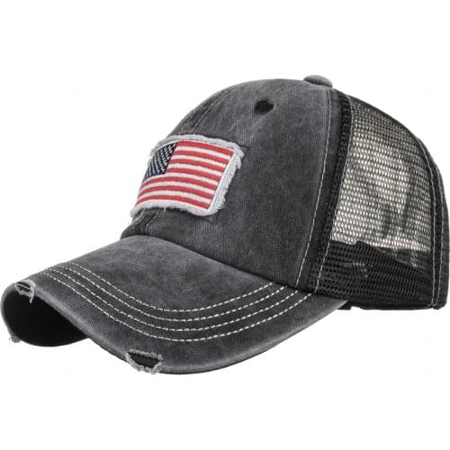 Men Women Ponytail Hat Baseball Cap Adjustable Cross Baseball Cap High Bun Unisex Vintage Washed Trucker Hats