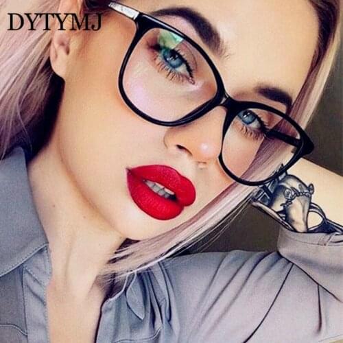 DYTYMJ Oversized Cateye Sunglasses Frame Women Luxury Brand Glasses Women Eye Glasses Frames for Women Lentes De Lectura Mujer