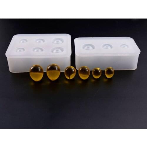 Elliptical Egg Shaped Silicone Mold DIY Handcraft Practical Ornaments Soap Candle Mould Stereoscopic Oval Pendant Making Tool