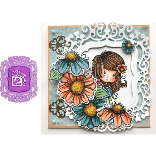 Metal cutting dies retro frame background corner cut die mold Scrapbook cards making paper craft knife mould 2020 new