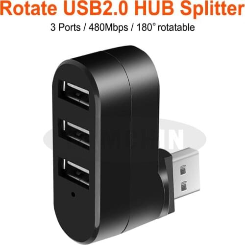 Mini Rotate 3 Ports USB Hub to USB 3.0 + 2 USB 2.0 Splitter Adapter Charging For PC Laptop Computer HUB USB Adapter
