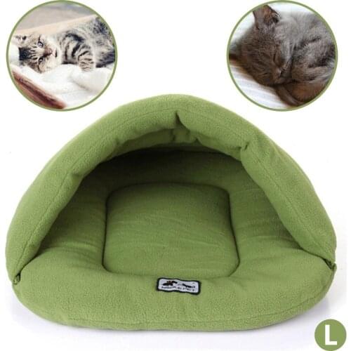 L Size 6 Colors Soft Fleece Winter Warm Pet Dog Bed 4 different size Small Dog Cat Sleeping Bag Puppy Cave Bed 58*68CM
