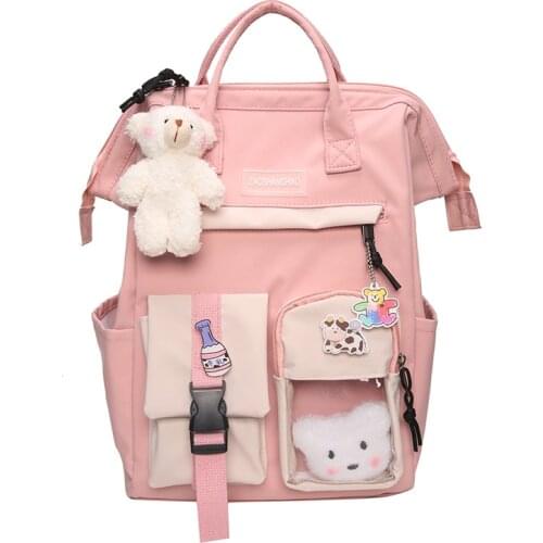 New Purple Backpack Women Waterproof Candy Colors Backpacks Fancy High School Bags For Teenage Girl Cute Travel Rucksack