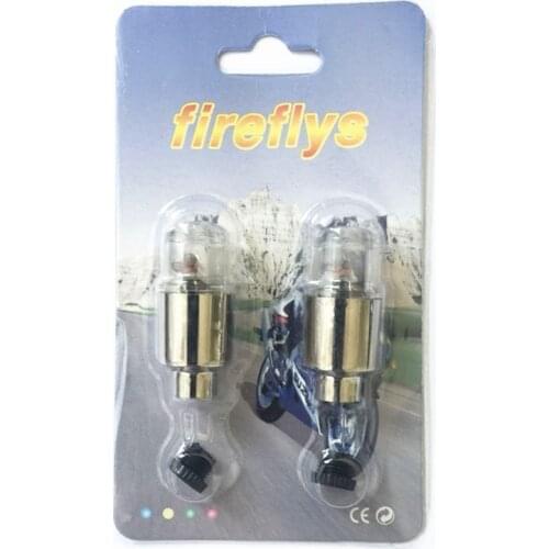 Motor Cycling Bike Car Bicycle Tire Tyre Valve LED Lights Bulbs Battery Include