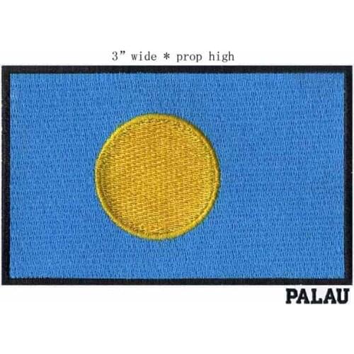 Palau 3" wide embroidery flag patch for military patches/patches embroidered/iron-on patches