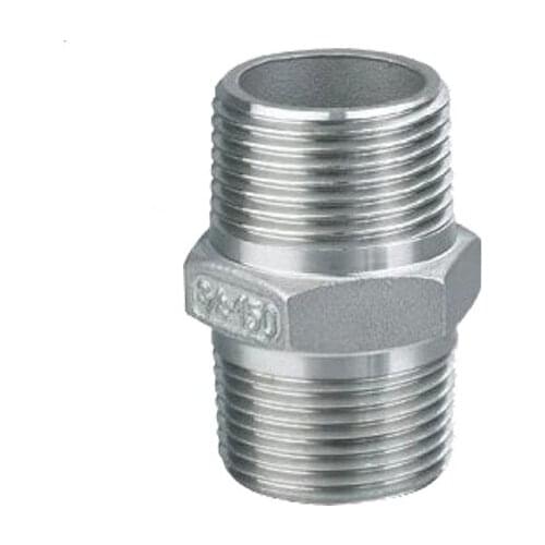 Male to Male Hex Nipple Threaded Reducer Pipe Fitting Stainless Steel 304 DN6 DN8 DN10 DN15 DN20 DN25 DN32 DN50