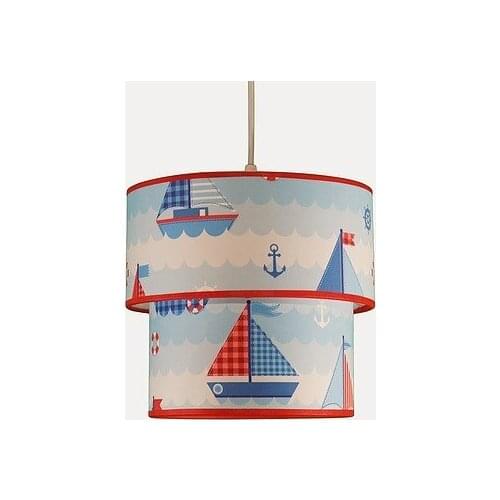 Senay Lightning Child Dual Cylinder Fabric Chandelier-Sailor