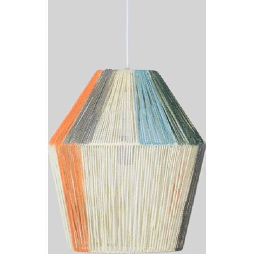 Modern Rattan Pendant Lights Japanese Style Colored Hemp Rope Hanglamp For Dining Room Bedroom Homestay Loft Decor E27 Fixtures