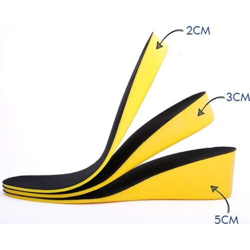 Height Increase Insoles for Men/women 2/3/5 Cm Up Invisiable Arch Support Orthopedic Insoles Shock Absorption Blue/black Color