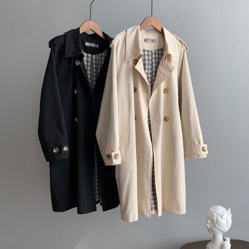 2020 Spring High Quality Women Cotton For Short Ladies Long Coat Khaki Casaco Feminino Abrigo Mujer Trench Femme