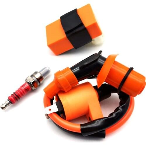 High Performance 6 Pin CDI+Ignition Coil+Spark Plug for GY6 50-150cc Scooter ATV