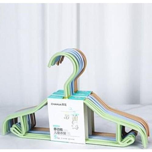 10 pcs/lot 31.1cm Multifunctional Plastic Clothes Hangers Traceless Adult and Kids Coat Hanger PVC Coating Clothing Hanging