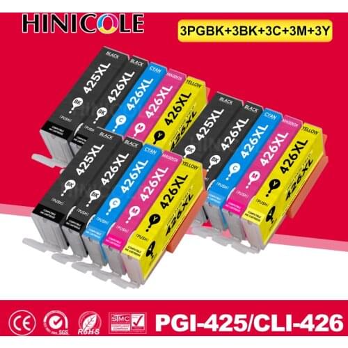 15 PCS For Canon 425 426 PGI-425 CLI-426 Compatible Ink Cartridge For Canon PIXMA IP4840 IP4940 IX6540 MG 5140 5240 5340 Printer