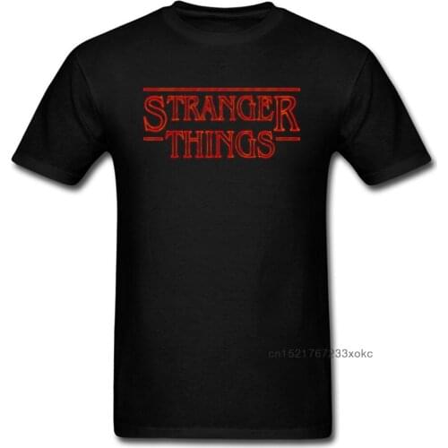 2018 Stranger Things T Shirt For Men Custom Logo T-shirt School Young Style Clothing Black Red Letter Tshirt TV Top Tees