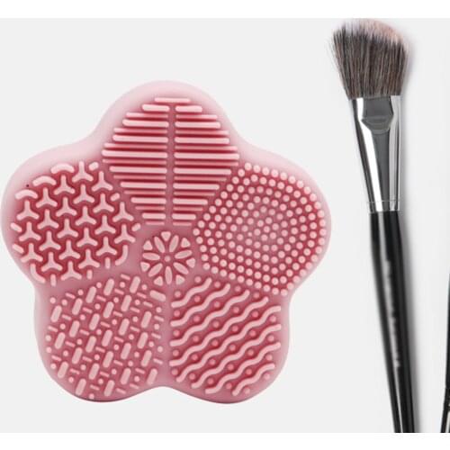 3 Colors Makeup Brush Cleaning Box Sponge Makeup Brush Scrub Pad Cleaning Bristles Dirt Tool