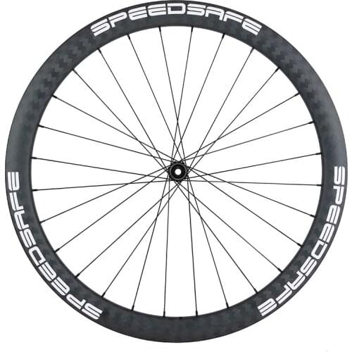 590g 700c 42mm asymmetric road disc center lock or 6 bolt carbon front wheel Novatec D411SB-CL clincher tubeless Cyclocross bike