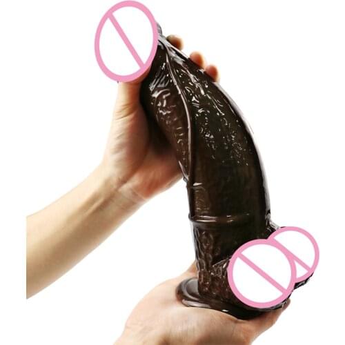 28*6 Cm Big Black Dildos Realistic Huge Horse Dildo No Vibrators Female Large Penis Giant Sex Dildos Suction Cup Toys for Women