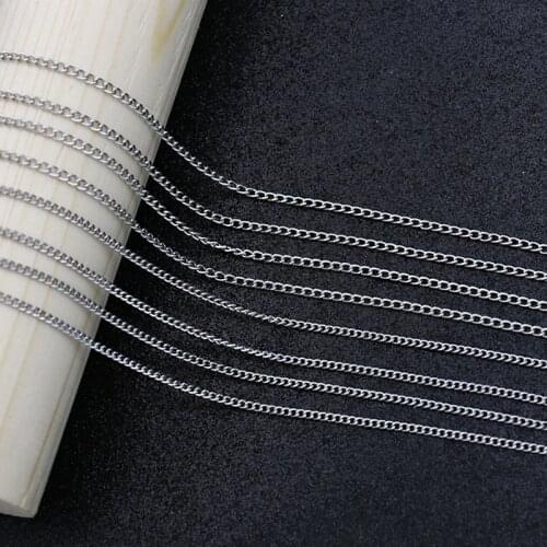 JAKONGO 2mm 2.5mm Width Antique Silver Color Curb Cable Chain for Jewelry Making Oval Bulk Chains for Necklace Bracelet 5m/lot