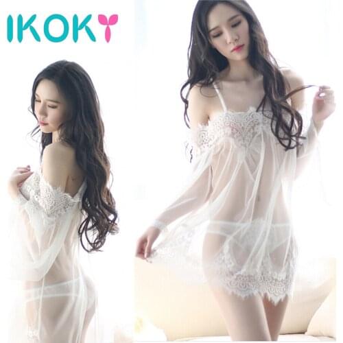 Sexy Underwear Set Plus Size Lingerie Sexy Sleepwear Lace Skirt Sexy Lingerie Ladys Diaphanous Pajama Skirt and Panties Set