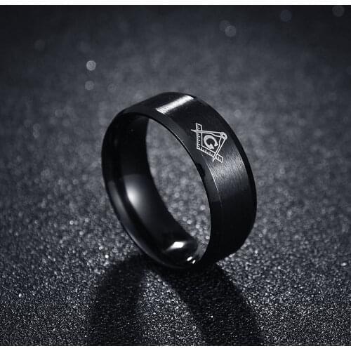 2020 New Fashion 8mm Classic Mens Ring Male 316L Stainless Steel G Letter Jewelry Wedding Rings For Women Man Anillos Mujer