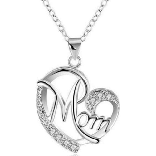 New fashion Wild MOM Love Rhinestone Necklace For Women girl Accessories jewelry wholesale