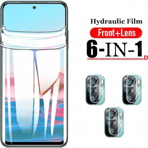 Front Film for Xiaomi Redmi Note 10 Pro Screen Protector Redmi Note 10Pro 10s 9s 9t Hidrogel Film Mi Poco X3 Camera Lens Glass