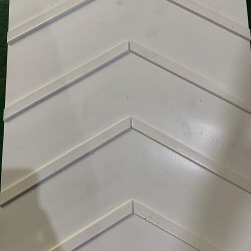 PVC 7mm white chevron pattern food grade climbing conveyor belt for grain and flour