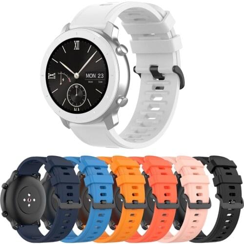 For Xiaomi Huami Amazfit GTR 42mm 47mm new strap for Amazfit Pace Stratos Stratos 2 3 silicone bracelet 22mm 20mm sports strap