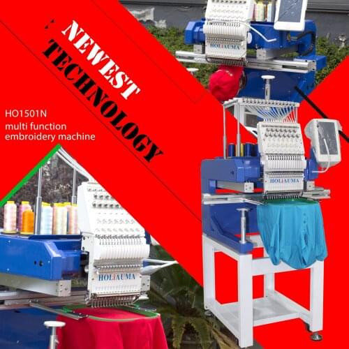 Cheapest single head embroidery machine multi functions high speed computerized embroidery machine with 15 needles for cap/flat