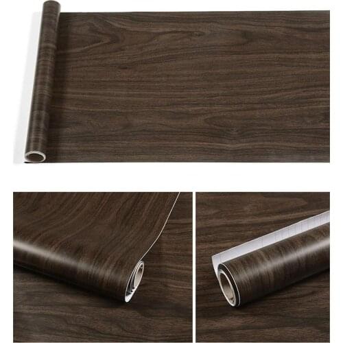 GLOW4U Self Adhesive Wood Vinyl Wallpaper Contact Paper for Kitchen Cabinets Shelves Table Furniture Door Removable