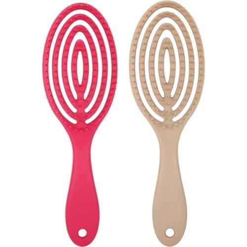 Paddle Hair Brushes Hollow Out Wet Dry Detangling Hairs Comb Shower Scalp Massage Combs for Long Short Hair