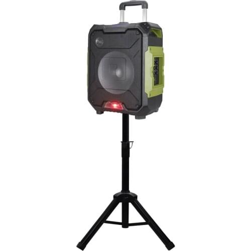 Tripod Stand Trolley Speaker with USB SD card Bluetooth colorful light audio input remote control microphone Karaoke Speakers