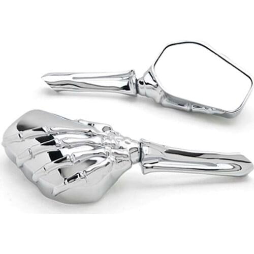 Brand new Motorcycle M8 M10 Mirrors Skeleton Hand For Honda Kawasaki Suzuki Yamaha