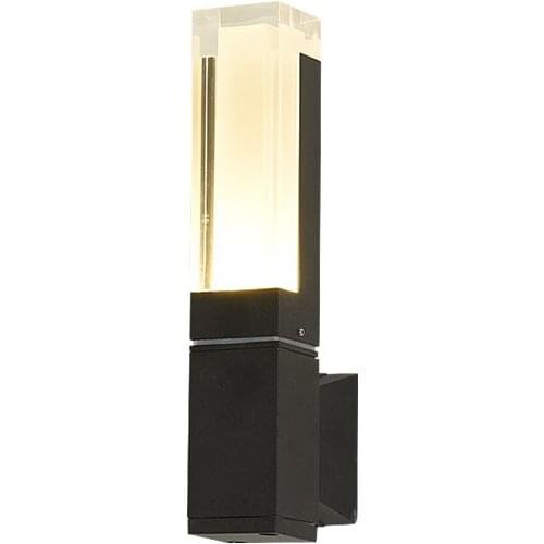 Modern Single or Double head Acrylic Aluminum wall light,Ice of Scandinavia,cleary and simple,be used indoors or outdoors