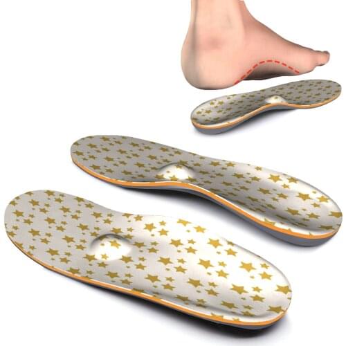 Gold Star Foot Pain Arch Support Insoles Orthotic Inserts Flat Feet Foot Running Athletic EVA Shoe Insoles for Men and Women