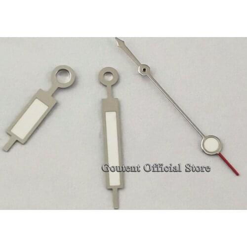 Goutent Silver White Green Luminous Watch Hands For Men Fit MIYOTA 8215 821A DG2813/3804 Movement