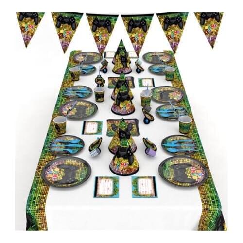 Childrens party supplies, games, pens, theme, birthday, parties, fortress toys, decorations, disposable tableware