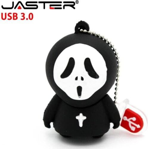 JASTER Halloween gifts full capacity horrific ghost USB Flash Drive Mini Pen drive particular Gift USB3.0 memory stick 4GB 128GB
