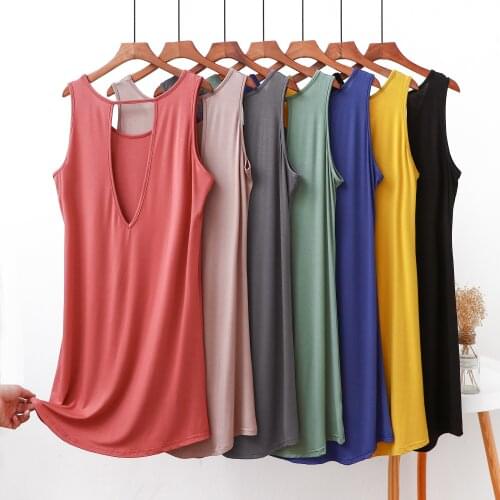 Back deep v summer thin section literary retro cotton and linen solid color sleeveless home camisole bottoming dress for female